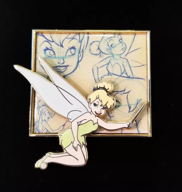 Disney 70934 Disney store Blue Sketch Series Tinker Bell Pin on Pin LE 250 NOC