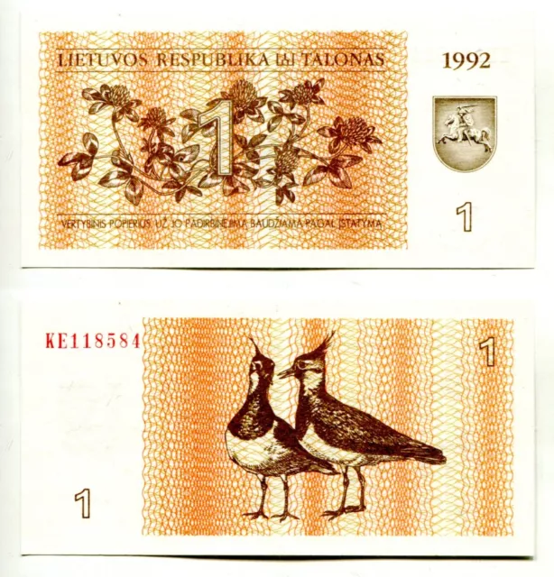 1 Talonas Litauen / Lithuania 1992 unc, P. 39