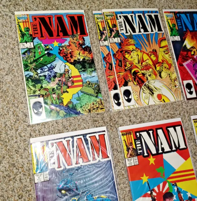 THE 'NAM 1-10 MARVEL 11 comic books VIETNAM WAR VF/NM EXCELLENT LOT