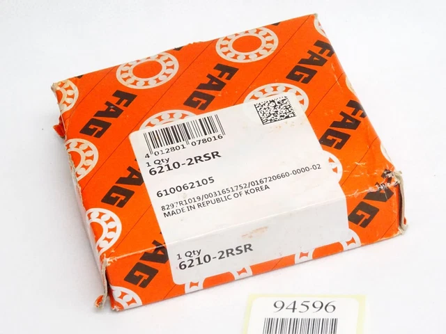 FAG Roulements à Billes 6210-2RSR / Neuf Emballage D'Origine