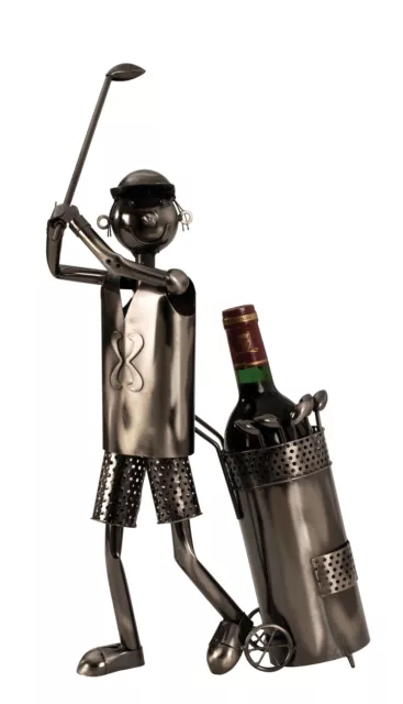 Wein Flaschenhalter XL Golf Golfspieler Bottle Holder Wine Vino