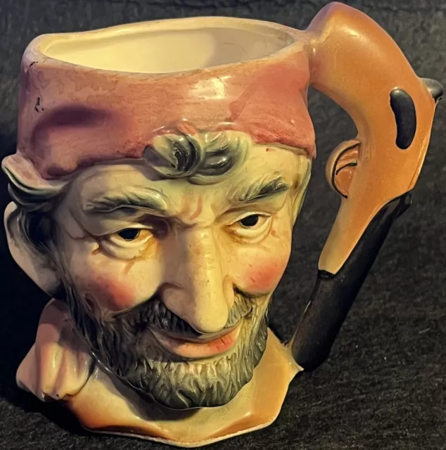 Toby Style Character Mug Pirate Teapot Jug Pitcher Occupied Japan 4.5" Vintage