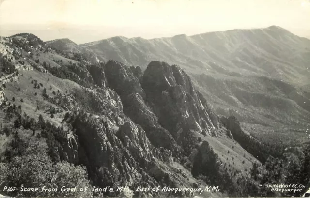 c1950 RPPC P-167 Scene From Crest of Sandia Mts. East of Albuquerque NM S.W.P.C.