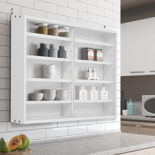 WHITE MODERN WALL Display Glass Laminated Models Collections