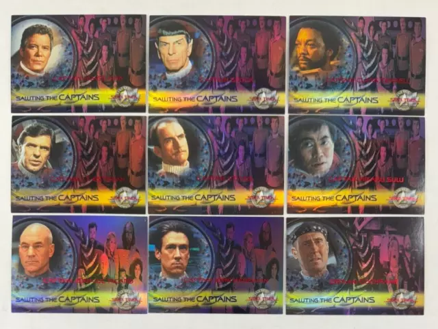 Juego completo de tarjetas de persecución de STAR TREK CINEMA 2000 (Skybox) de SALUDO A LOS CAPITANES (9)