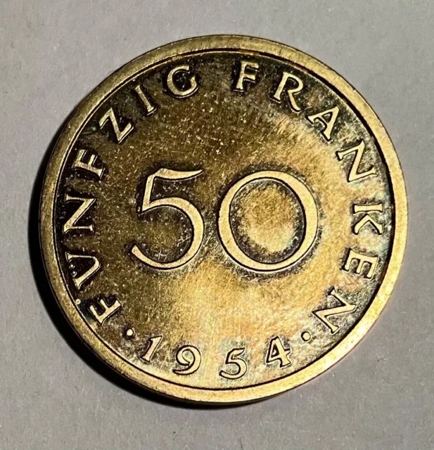 Essai / Probe 50 Franken Saarland, PP, sehr selten