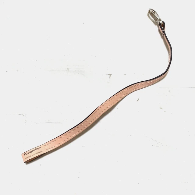 Auth Herve Chapelier - Pink Beige Silver Leather Hardware Accessory