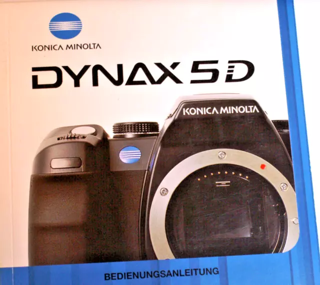 Konica Minolta Dynax 5D 5 D, Große Bedienungsanleitung, Gebrauchsanleitung,