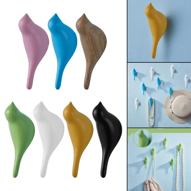 Harz 3D Vogel Hut Haken Handtuch Aufhänger Wand Kunst Dekor für Wohnzimmer