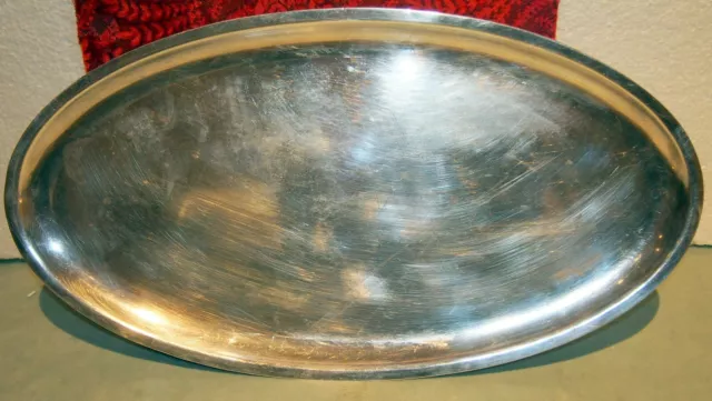 Christofle French Large Silver Plated Oval Tray/Charger 14 3/8" X 7 7/8" Stamp