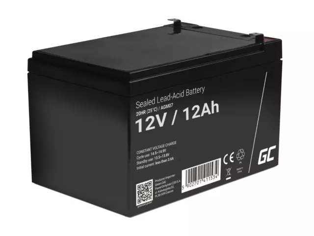 Batterie au plomb AGM 12V 12Ah VRLA Sans UPS de Secours Télécommunication Jouets