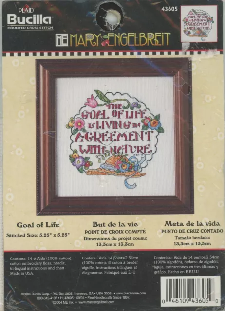 Mary Engelbreit Bucilla Goal of Life Counted Cross Stitch KIT