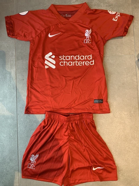 LFC Liverpool Kinder Fussball Trikot Set 2023 neu ungetragen Größe 128 Mo Salah