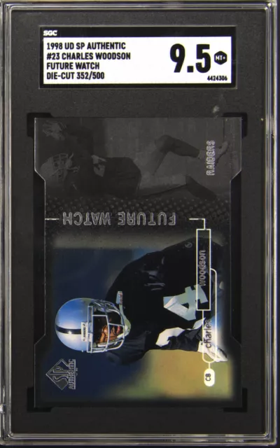 1998 SP Authentic Charles Woodson #23 (Die-Cut /500) - HOF Rookie RC - SGC 9.5