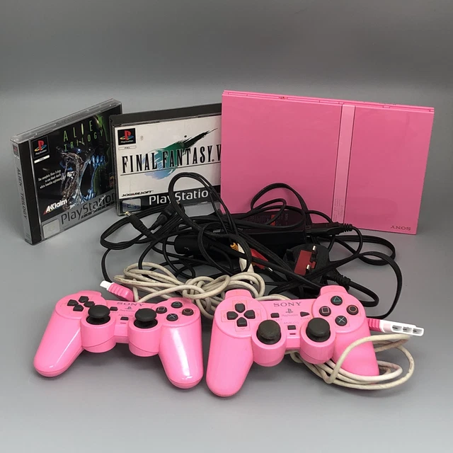SONY PLAYSTATION 2 Slim Console Pink PS2 Controllers Video Games Bundle ...