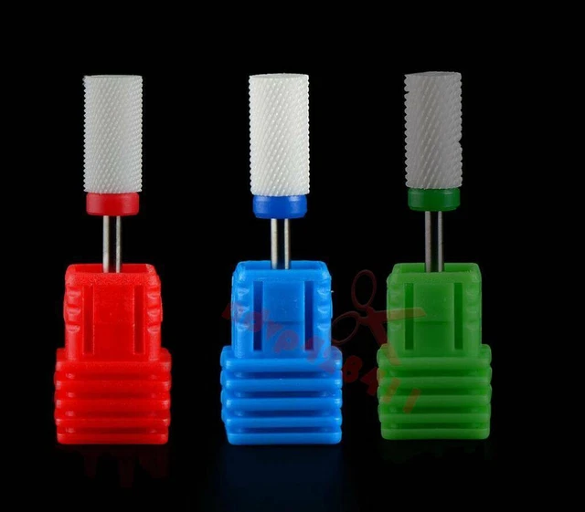 Juego de brocas de taladro de uñas de cerámica herramientas eléctricas de manicura profesional esmalte de uñas de 3/32