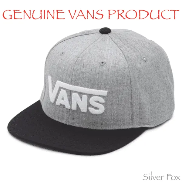Vans Drop V Ii Grey Heather & Black Snapback Cap Hat Brand New With Tags