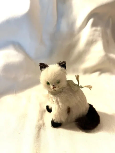 Handmade Cat with Real Fur from Germany
