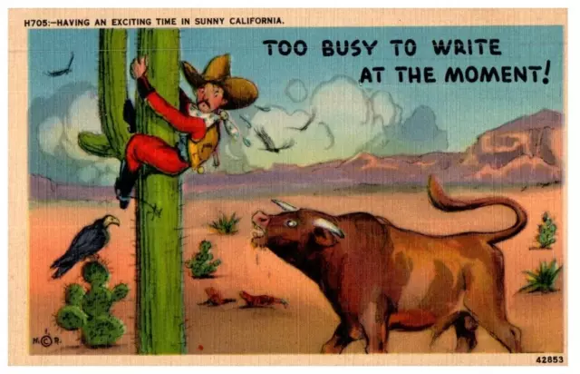 Too Busy To Write At The Moment Having An Exciting Time Funny Postcard