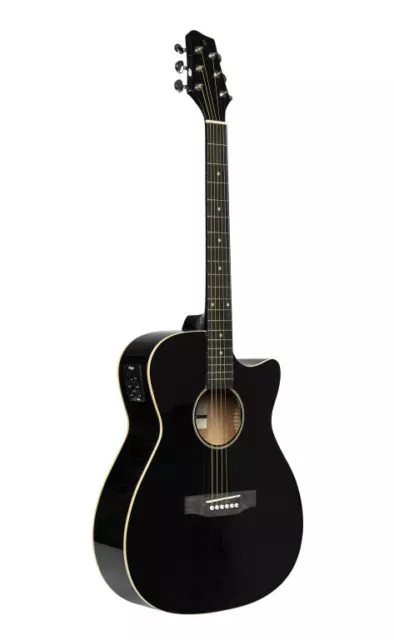 Guitare Western Avec Capteur / Micro , Noir, Cutaway