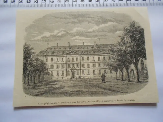 G72  / Gravure 1860 /   Ecole Polytechnique