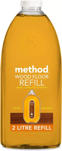 Method Wood Floor Cleaner, Almond, 2 Litre Refill Pack of 1