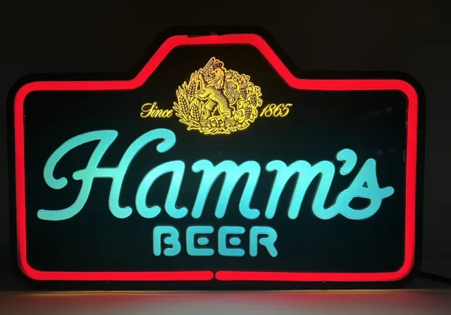 Hamm's Lighted Beer Sign 1979 Great Shape. This is a rare hard to find light.