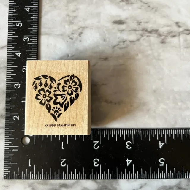 RUFFLED HEART Rubber Stamp by STAMPIN UP