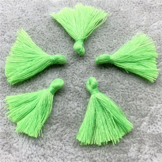Small Cotton Fringe Trim Tassels Sewing Crafts Curtain Home Decor Tassel 30pcs 7