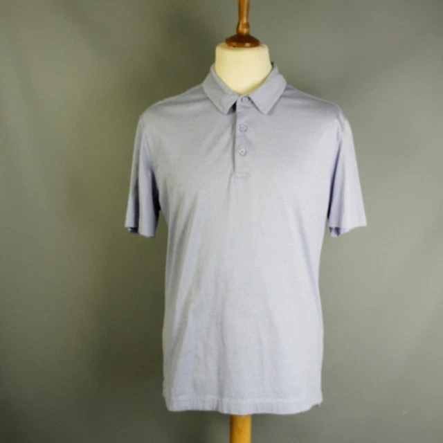 Polo Spoke - M - Uomo cotone biologico elasticizzata slim lilla leggera