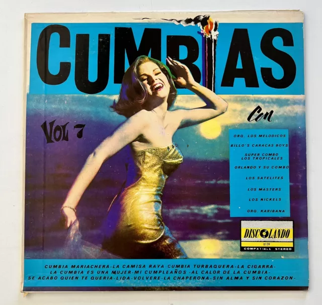 V/A Cumbias Vol. 7 LP Vinyl Rare Latin Compilation Discolando 1974 Near Mint!