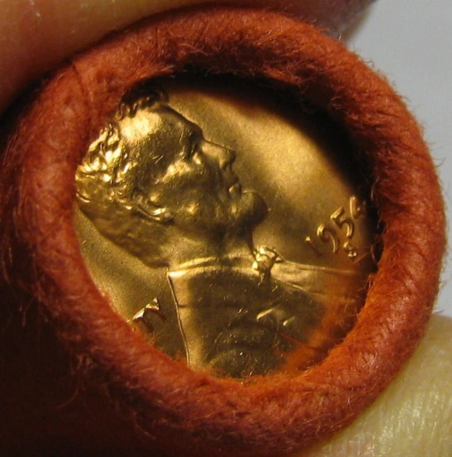 1954 S Obw Old Bank Wrap Roll Bu Uncirculated Lincoln Wheat Cent Pennies