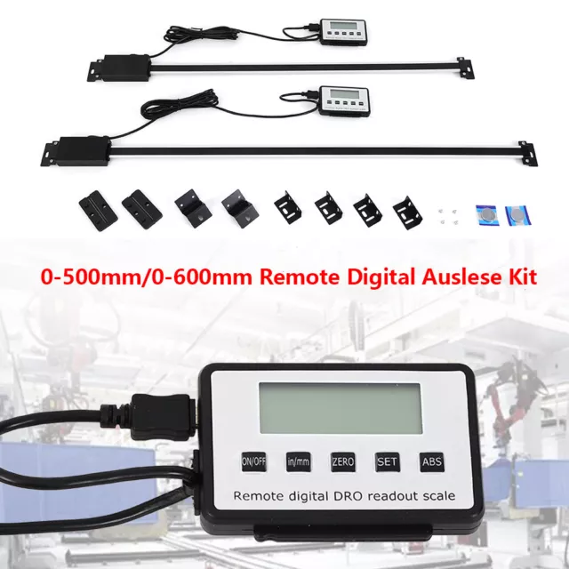 500mm/600mm Anbaumessschieber Digitalanzeige LCD Einbaumeßschieber Linearskala