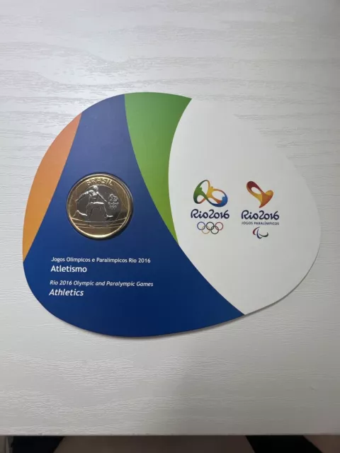 2016 Brazil Rio 2016 Olympic Athletics 1 Real Coin In Blister Pack WC#51