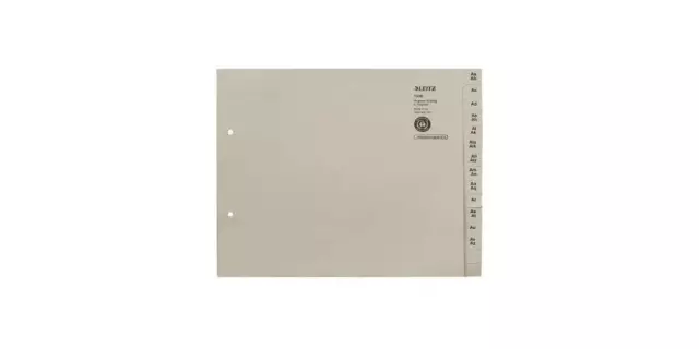 Leitz A-Z Register DIN A4 Überbreite Tauenpapier recycelt grau 540 Registerbl...