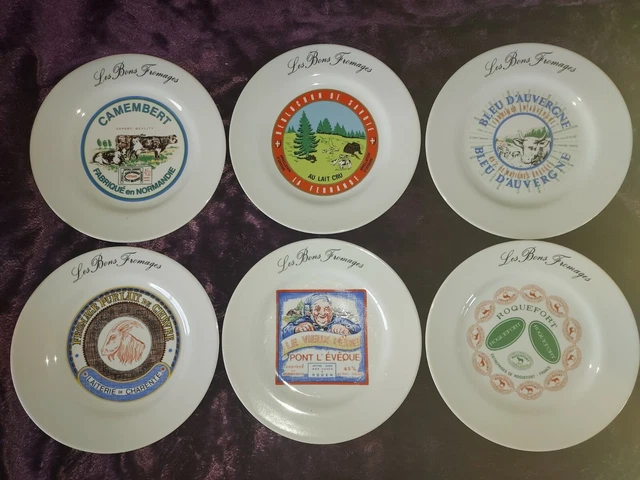 Lot De 5 Assiettes à Fromage Vintage - Porcelaine L'Atelier De La Cigogne (France)