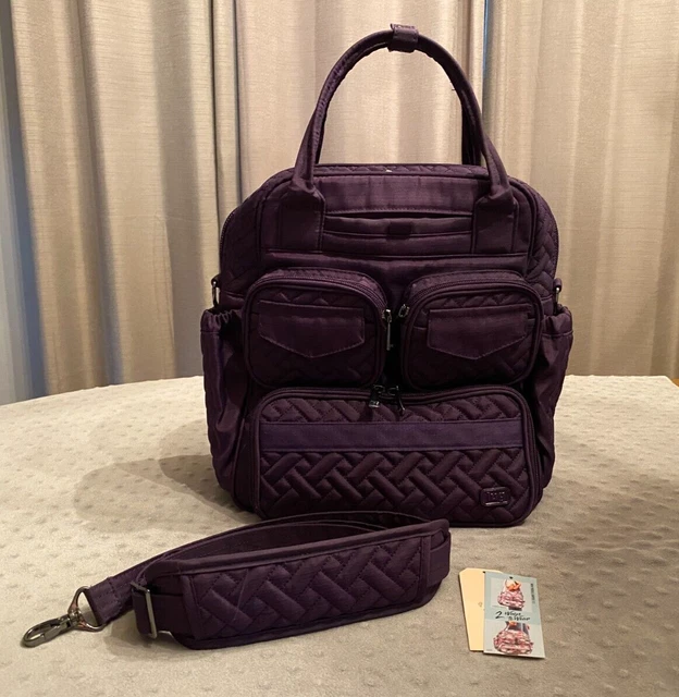 Lug Quilted Day Bag * Mini Puddle Jumper 2 Tote * Brushed Concord Purple