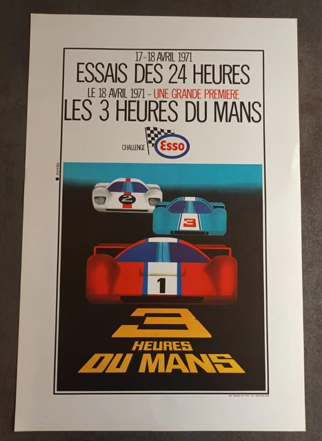 Affiche 24 Heures Du Mans 1996 - Essais Préqualificatifs - Vintage Années 90