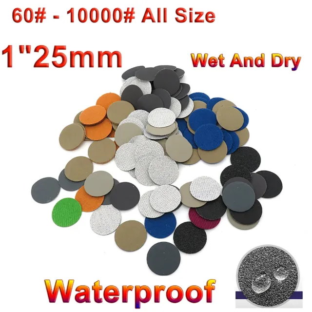 1"25mm Wet And Dry Sandpaper Sand Paper 996A Discs 60-10000# Grit Wood Polishing