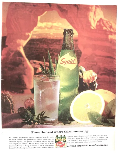Squirt Vintage Soda Pop ad From the land where thirst comes big 2