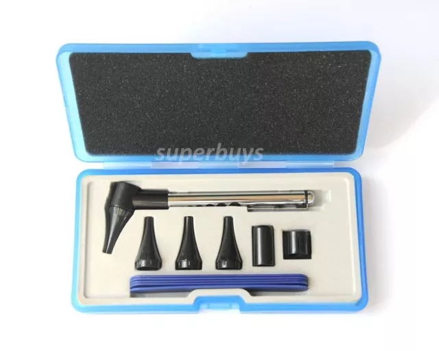 Pro Otoscope Set Earcare Diagnosis Medical Ear Nose Throat Tool Kit Pen Light