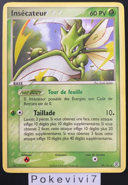 Carte Pokemon INSECATEUR 29/112 Rare Bloc EX Rouge Feu Vert Feuille FR OCCASION