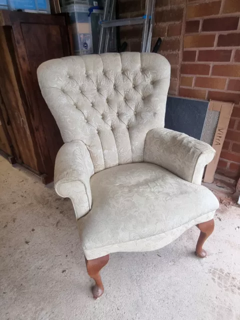 Button Back Chair To Be Reupholstered