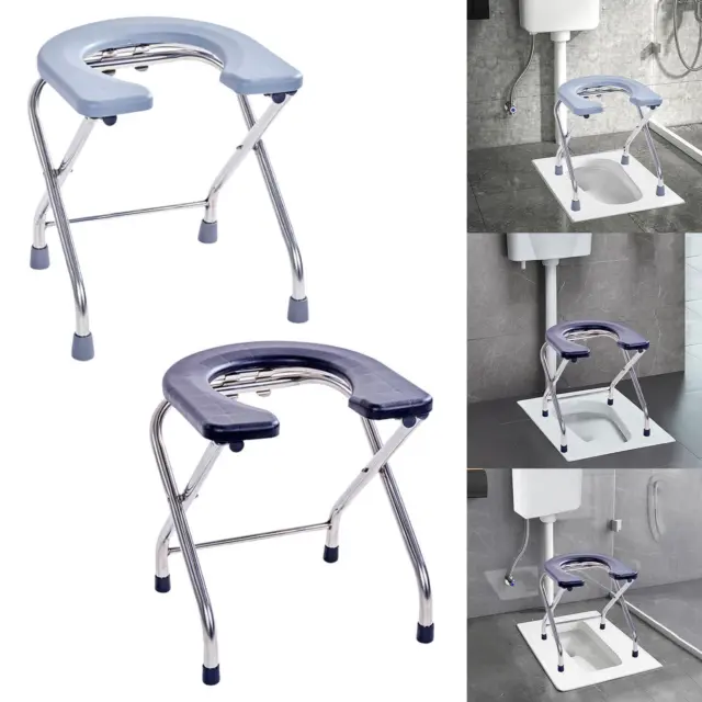 Toilet Chair Shower Chair Portable Folding Toilet Seat Folding Bedside Commode