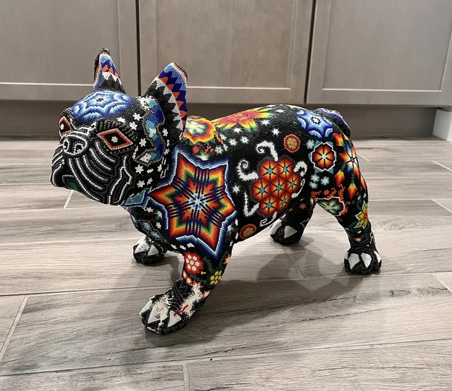 Huichol Art Bill Dog Hand Beaded
