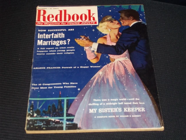 1956 OCTOBER REDBOOK Magazine - My Sister's Keeper Front Cover - E