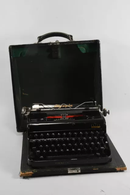 J65J05- Alte Olympia Schreibmaschine Modell Elite mit Koffer