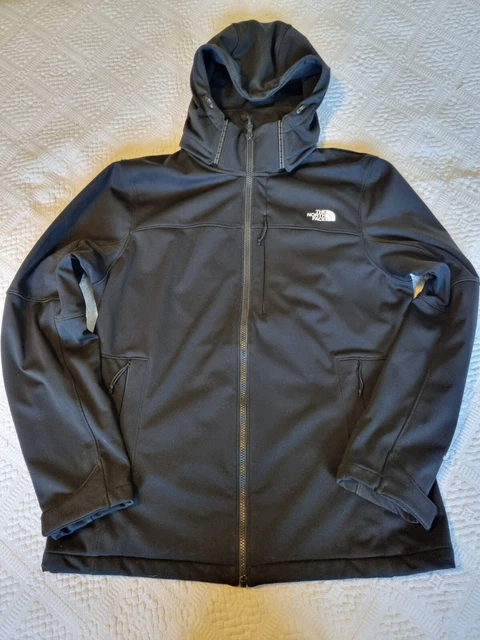 The North Face Softshell Black Hooded WINDWALL Mens Jacket Large - Worn twice