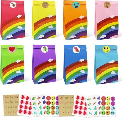 48 Pezzi Emoji Sacchetti di Carta Sacchetto Regalo con 48 Adesivi per Bambini Bambini Festa Compleanno 48Pcs Herefun Sacchetti Regalo di Carta Sacchetti di Carta per Caramelle Compleanno 