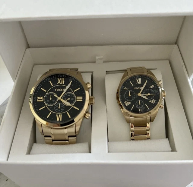 Fossil Bq2400set Goldene Fossil Uhr Herren FOSSIL GESCHENKSET